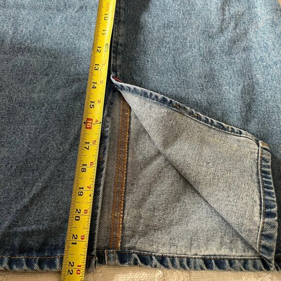 Vintage Polo Ralph Lauren Denim Skirt Knee Skirt Back Slit 90’s Mom Size 6 - Picture 6 of 9